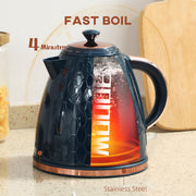 3000W Electric Kettle With Rapid Boil And Honeycomb Design For Kitchen Use Dark Blue AOSOM