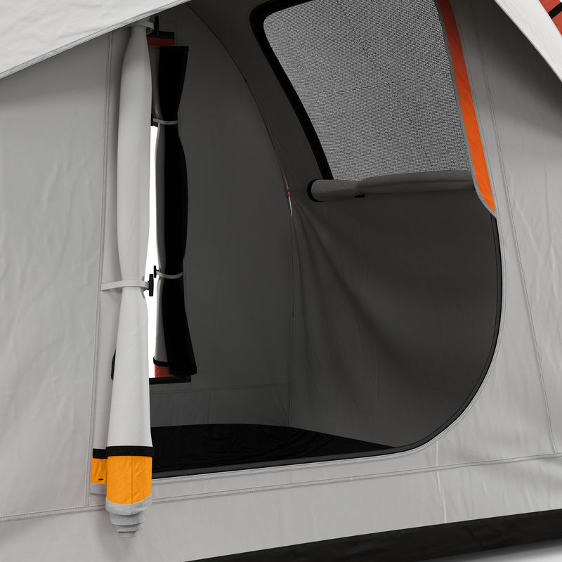 Car Camping Tailgate Tent for Hatchbacks and SUVs with Weatherproof Shelter Grey and Orange