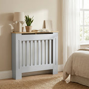 Radiator Cover with Shelf for Tidy Storage and Child Safety Grey Homcom