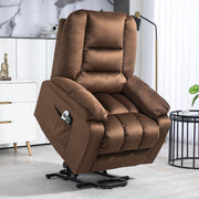 Reclining Massage Armchair with Heat and Eight Massage Points for Home Comfort Brown