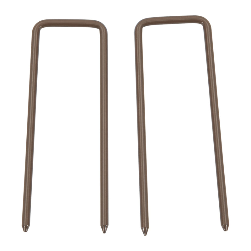 Set of 2 Freestanding Foldable Garden Fences Aluminium Expandable Picket Design Dark Brown