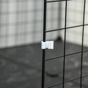 Large Metal Pet Playpen with Door for Guinea Pigs and Small Animals Indoor Use Black AOSOM