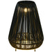 Outdoor Solar Powered Rattan Lamp, Black by Outsunny