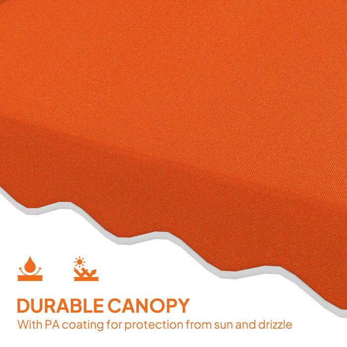 Orange 2.5m Cantilever Garden Parasol with Lever and Cross Base by Outsunny