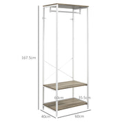 Hallway Coat Rack With Shoe Storage Bench and Hooks Ideal for Entryway Organisation Grey