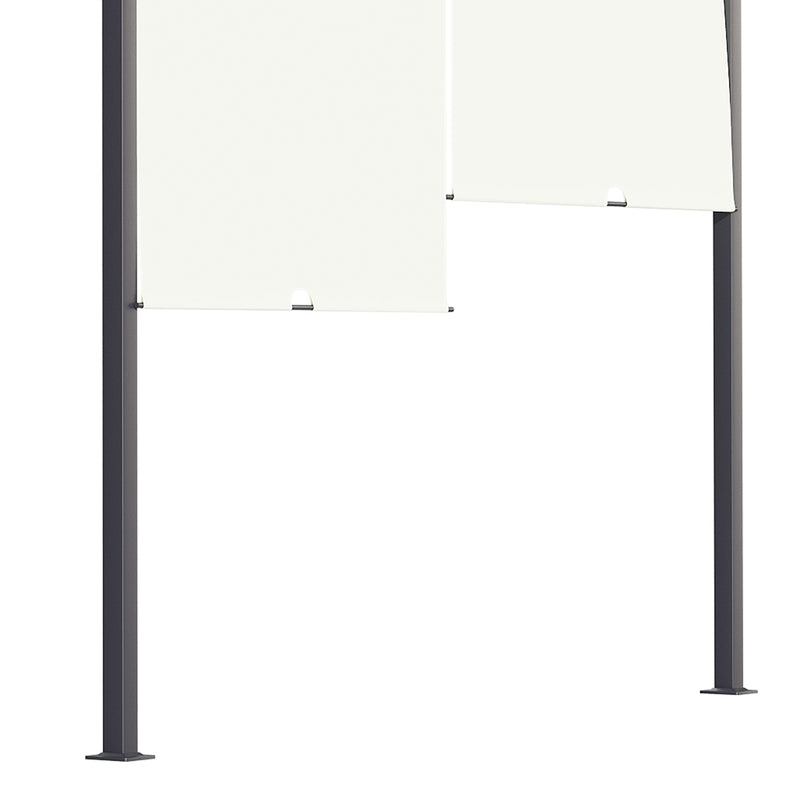 3 x 4m Cream White Garden Pergola With UV Resistant Canopy