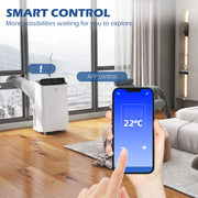 14000 BTU Mobile Air Conditioner With WiFi Smart Control For Rooms Up To 35m² White