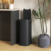 Black 50L Touchless Sensor Bin With Manual Override Ideal For Kitchen Or Bedroom Use