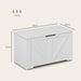 White Wooden 100L Storage Box with Safety Hinges for Home Organisation by HOMCOM