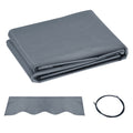 Grey Awning Replacement Canopy Water Resistant UPF 50 Plus Sun Shade Cover for 3 x 2.5m by Outsunny