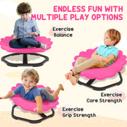 Kids Sensory Spinning Chair for Balance and Coordination with Non Slip Base, Pink AOSOM