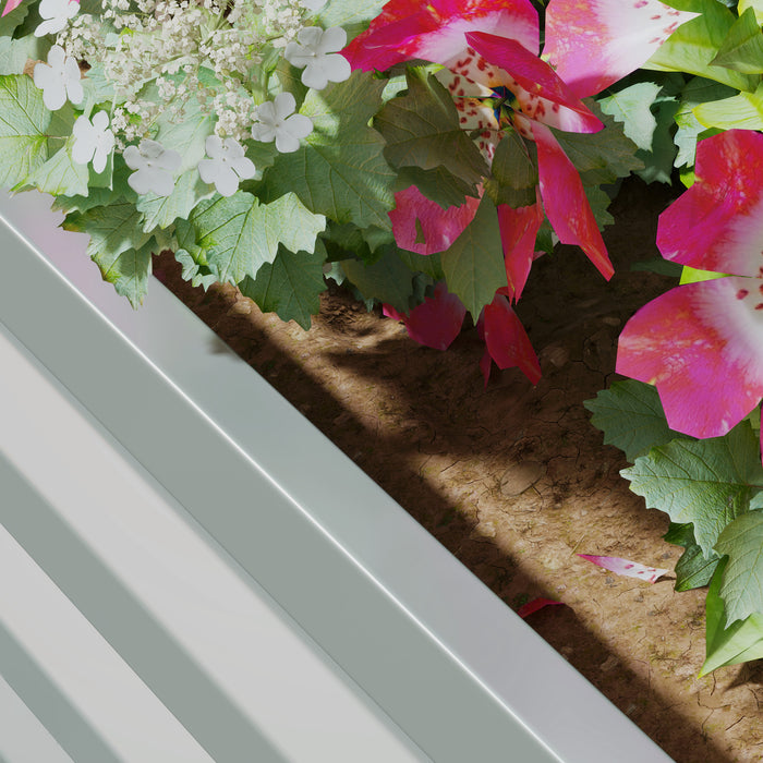 Set of Two Light Grey Steel Planter Boxes 60 x 60cm for Garden and Patio by Outsunny