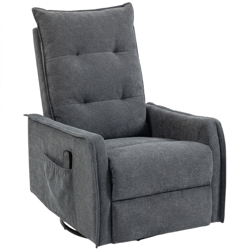 Massage Recliner Chair with Heat and Rocking for Relaxing at Home Dark Grey