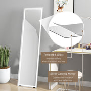 Full Length LED Dressing Mirror with Dimmable 3 Tone Lighting for Bedroom, White