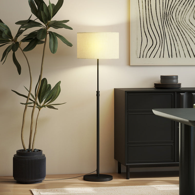 Floor Lamp with Remote Control for Adjustable Reading and Relaxing Light Black Beige