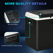 50L Portable Car Fridge Freezer with Dual Power for Camping and Travel Grey AOSOM