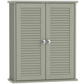 Bathroom Wall Cabinet with Adjustable Shelf for Dry Organised Storage, Louvered Doors