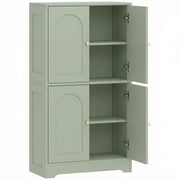 Pantry Storage Cabinet with Adjustable Shelves for Kitchen or Hallway Organisation Green AOSOM