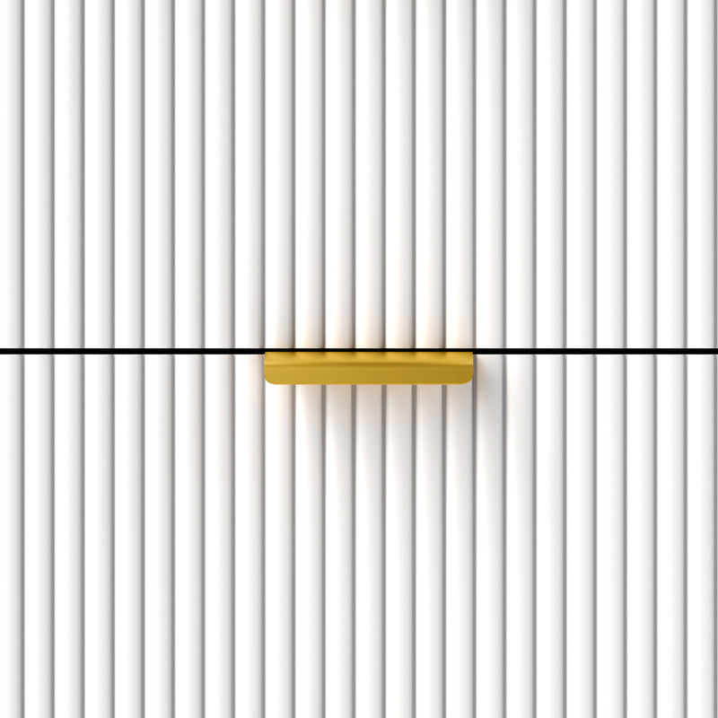 White Four Drawer Elegant Bedside Table with Storage by HOMCOM