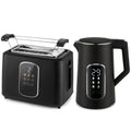 Homcom kettle and toaster set in black on a white background