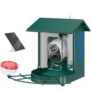 Smart Bird Feeder Camera with 2K HD Video and AI Species Recognition App Alerts Grey AOSOM