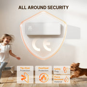 2000W Wall Mounted Ceramic Electric Heater with Thermostat for Home Use White