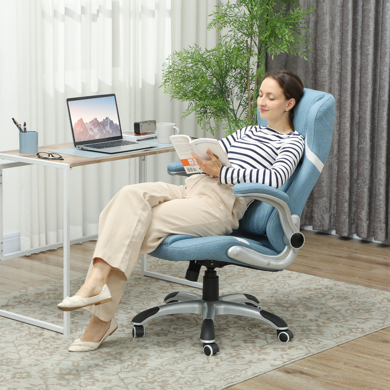 Ergonomic Home Office Chair with Adjustable Height and Tilt Function for Comfort Blue