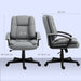 Grey Linen Look Padded Office Chair with Ergonomic Design by HOMCOM