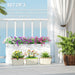Set of 3 Self Watering Rectangular Planters 27cm with Water Level Window by Outsunny