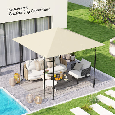 Cream 3m x 3m Gazebo Canopy Replacement UV-Resistant Waterproof Cover by Outsunny