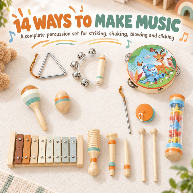 Panel reading 14 ways to make music with the full instrument set