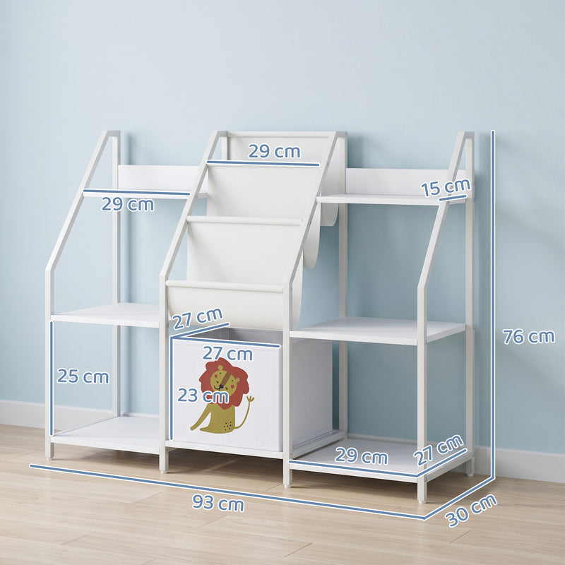Layered cubbies for sorting toys by size and type