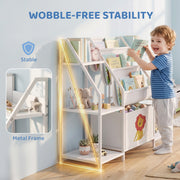 Fabric drawer pulled open showing hidden storage space
