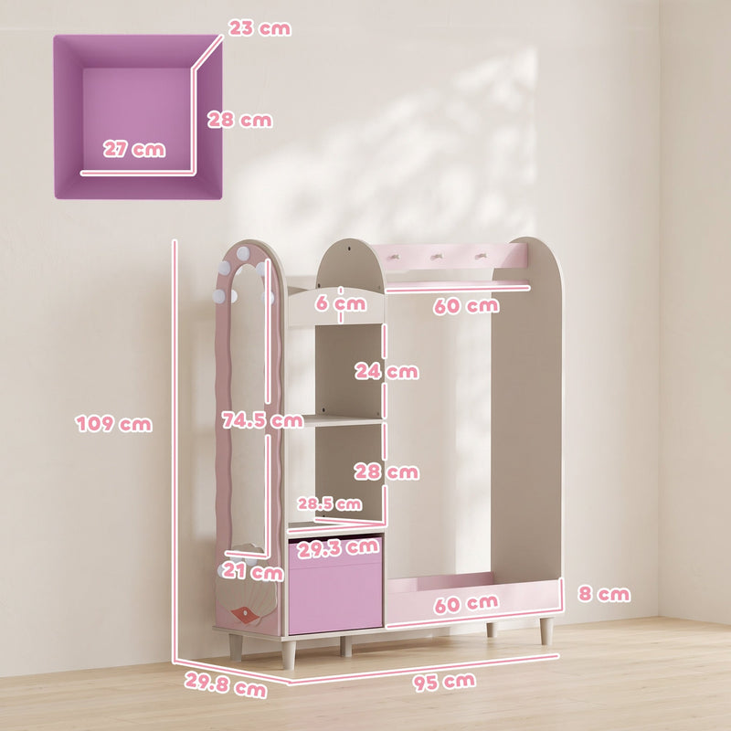 Dimension diagram showing the rail at 95 cm wide, 29.8 cm deep and 109 cm tall