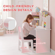 Rounded desk corners and child-friendly seat height on the kids chair