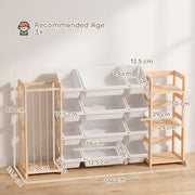Dimensions diagram of the toy storage unit at 146 cm wide, 39.5 cm deep and 88 cm high