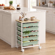 Kitchen Storage Trolley, Green