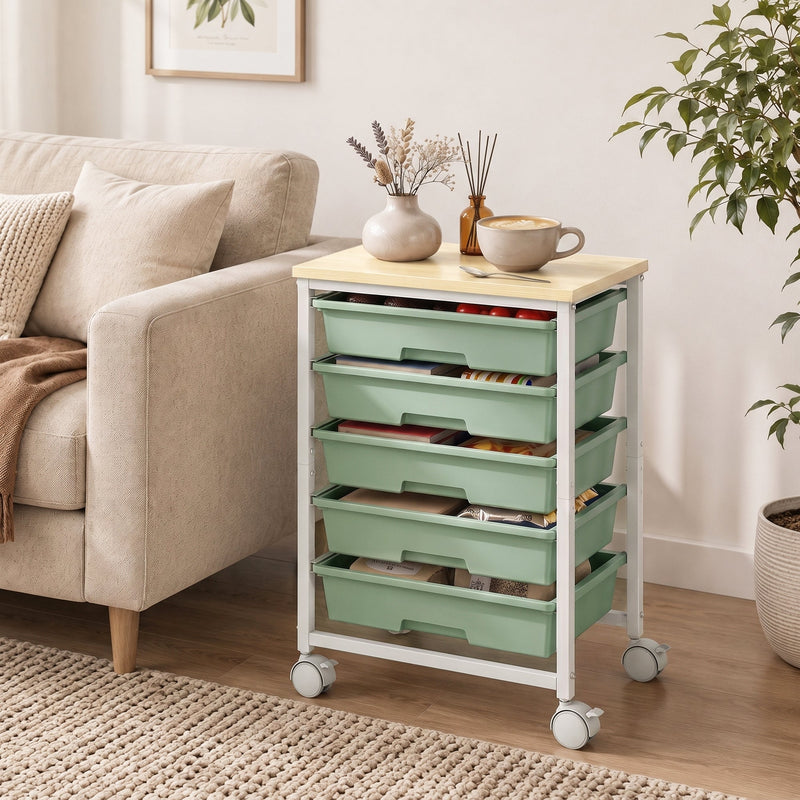 Kitchen Storage Trolley, Green