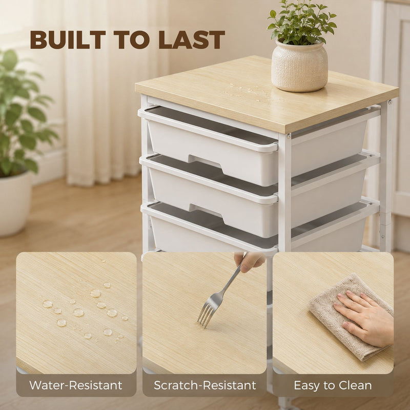 Top surface detail panels showing water resistance, scratch resistance and wiping clean