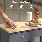 Close-up of the 2 storage drawers open on the kitchen trolley