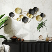 Modern Metal Wall Art With Decorative Multi Disc Design For Living Room Feature Wall Silver AOSOM