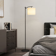 Black LED Floor Lamp With Stepless Dimming Magnetic Remote And Timer For Reading Rooms AOSOM