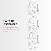 Black Narrow CD Storage Tower Cabinet for Small Spaces 260 Disc Capacity