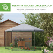 Large Outdoor Chicken Coop for 10 to 15 Hens and Ducks with Walk In Run for Garden Green