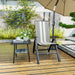 Grey Rattan Reclining Garden Chairs Set for Outdoor Relaxing Comfort by Outsunny
