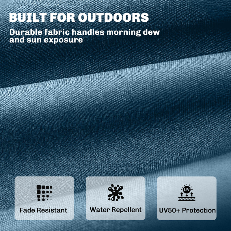 Sun Lounger Cushion for Outdoor Comfort with Water-Repellent UV Protection Blue Outsunny