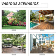 Set of 4 Brown Folding Rattan Chairs for Garden or Patio with Comfortable Seating