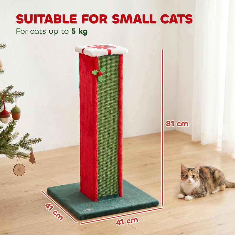 Cat Scratching Post with Double-Sided Sisal to Protect Sofas and Furniture Green