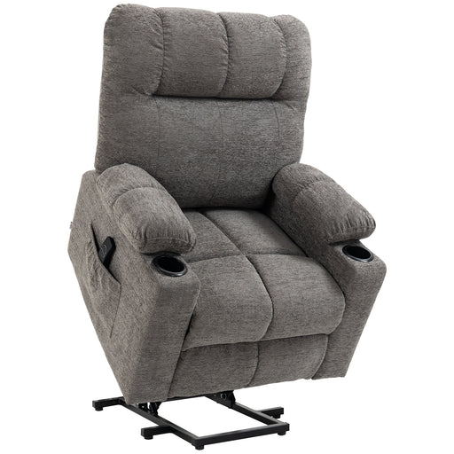 Electric Riser Recliner Chair for Elderly with Remote Control and Lift Assist Grey