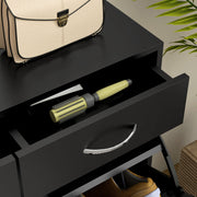 Narrow Black Shoe Cabinet with 2 Flip Drawers and Adjustable Shelves for 12 Pairs by HOMCOM